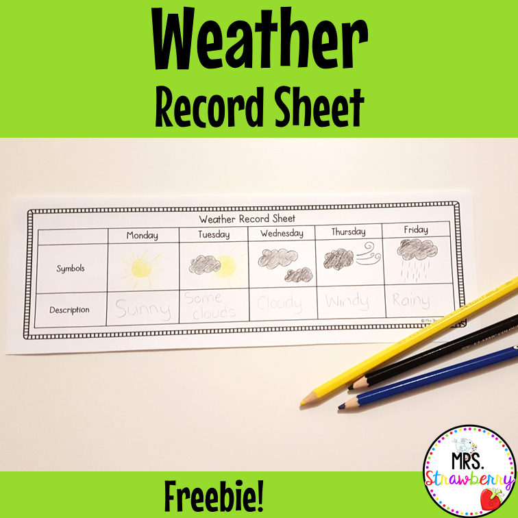 Weather Record Sheet