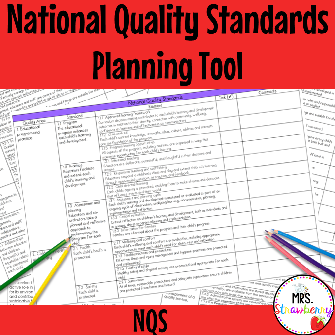 National Quality Standards (NQS) Planning and Assessment Tool