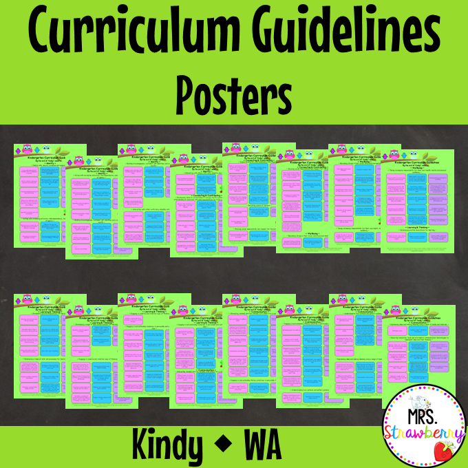 Kindy WA Curriculum Guidelines Posters