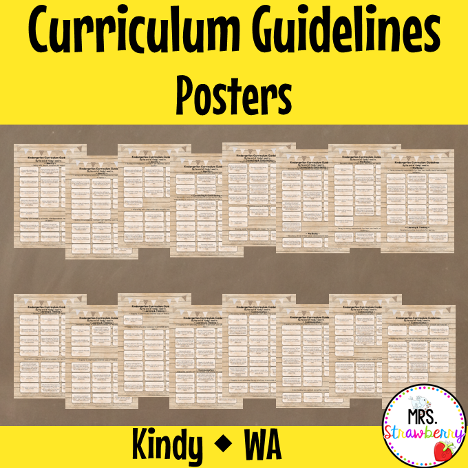 Kindy WA Curriculum Guidelines Posters Natural Theme
