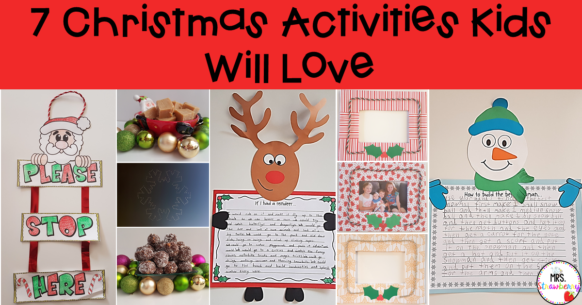 header "7 Christmas activities kids will love"