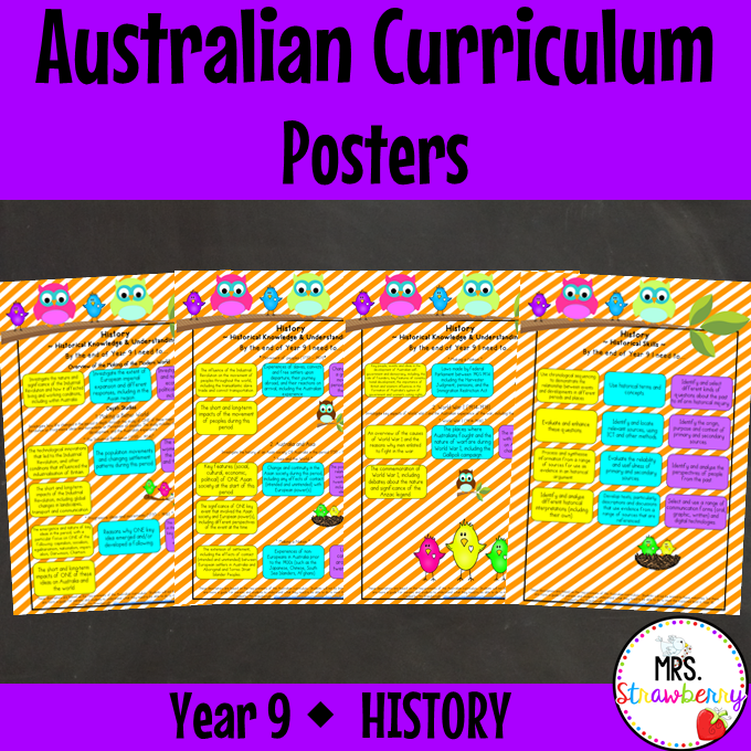 Year 9 HISTORY Australian Curriculum Posters