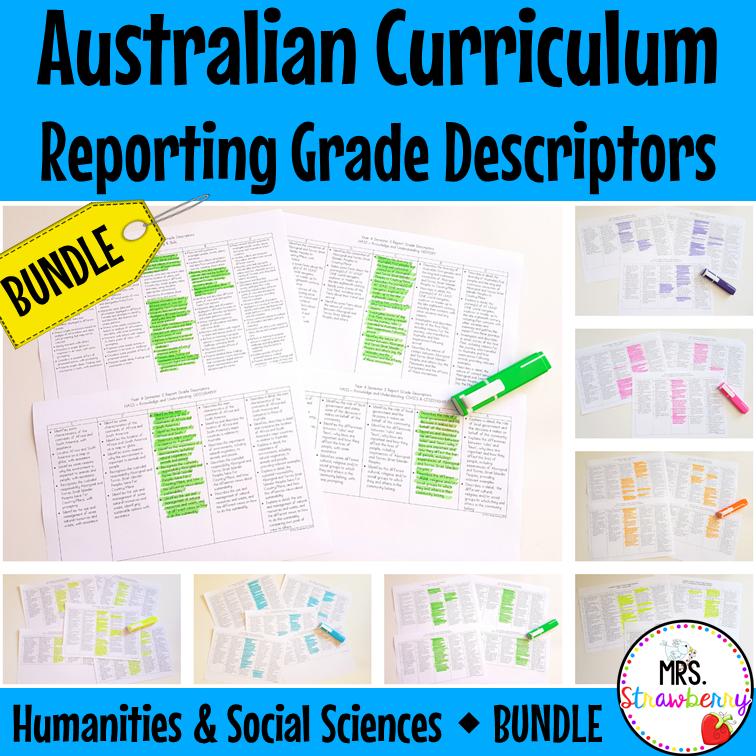 Australian Curriculum Reporting Grade Descriptors HASS BUNDLE