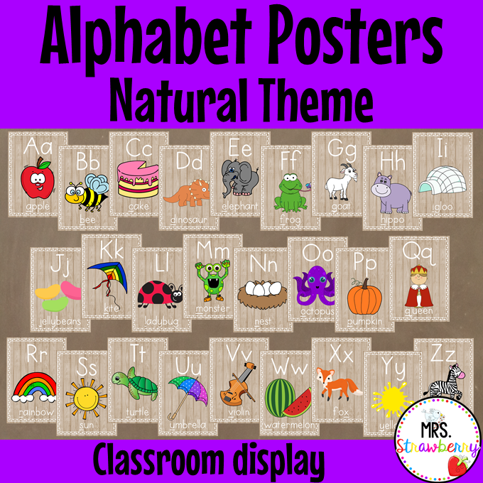 Natural Theme Alphabet Posters