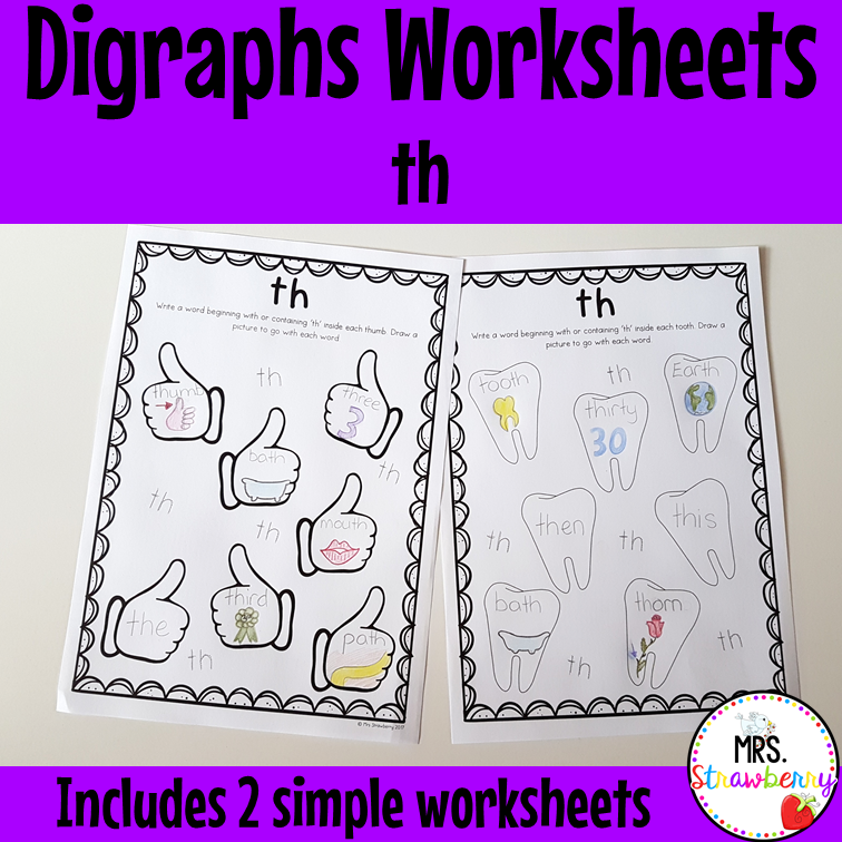 Digraphs th Worksheets