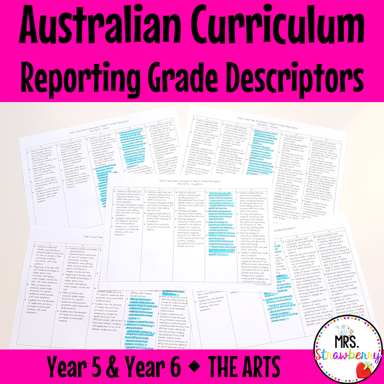 Year 5 and Year 6 THE ARTS Australian Curriculum Reporting Grade Descriptors