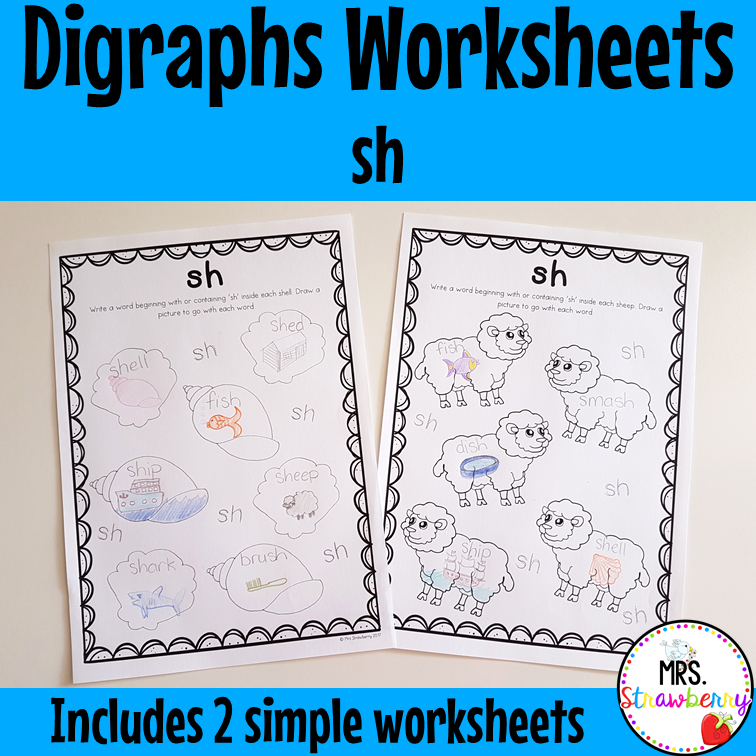 Digraphs sh Worksheets