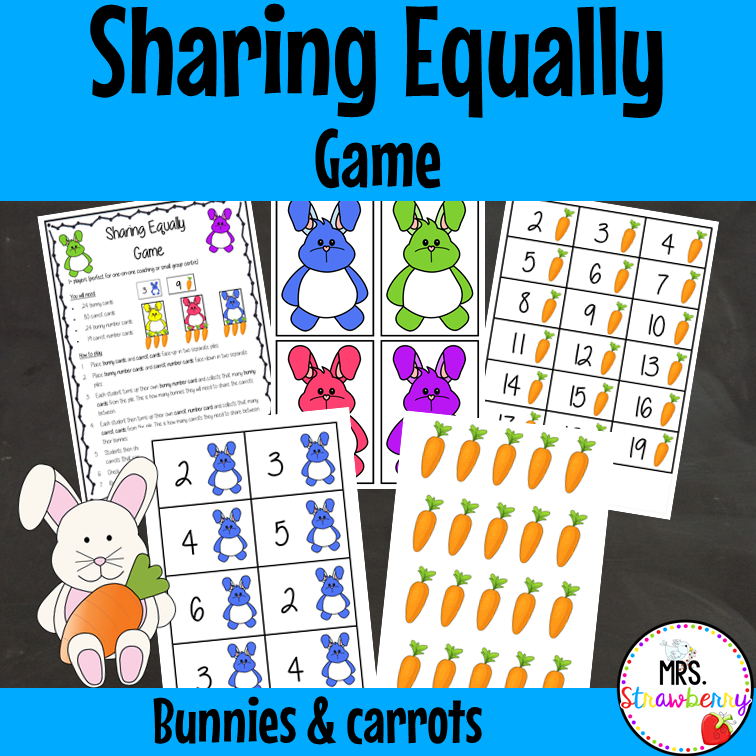 Sharing Equally Game with Bunnies and Carrots