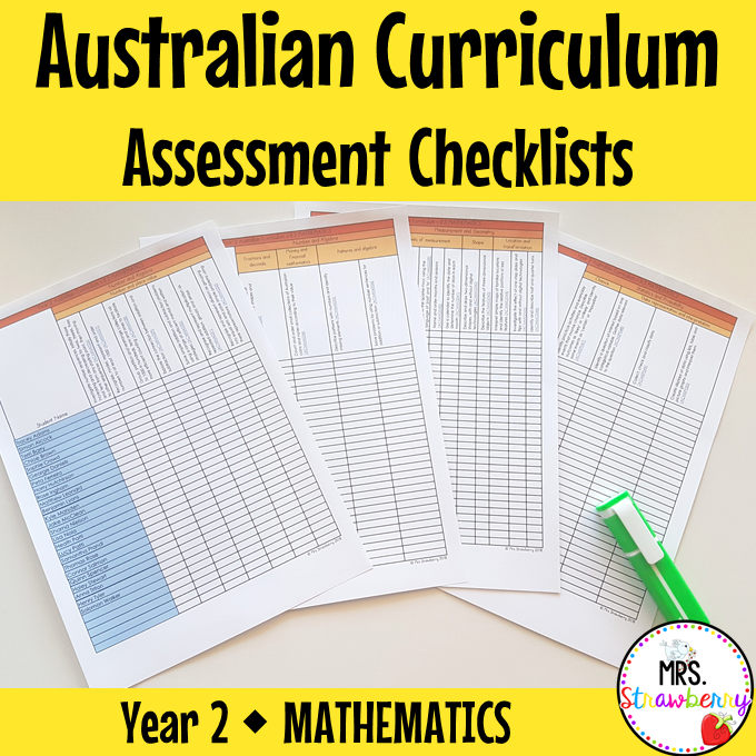 Year 2 MATHEMATICS Australian Curriculum Assessment Checklists