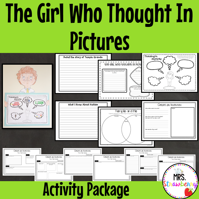The Girl Who Thought in Pictures Activity Package