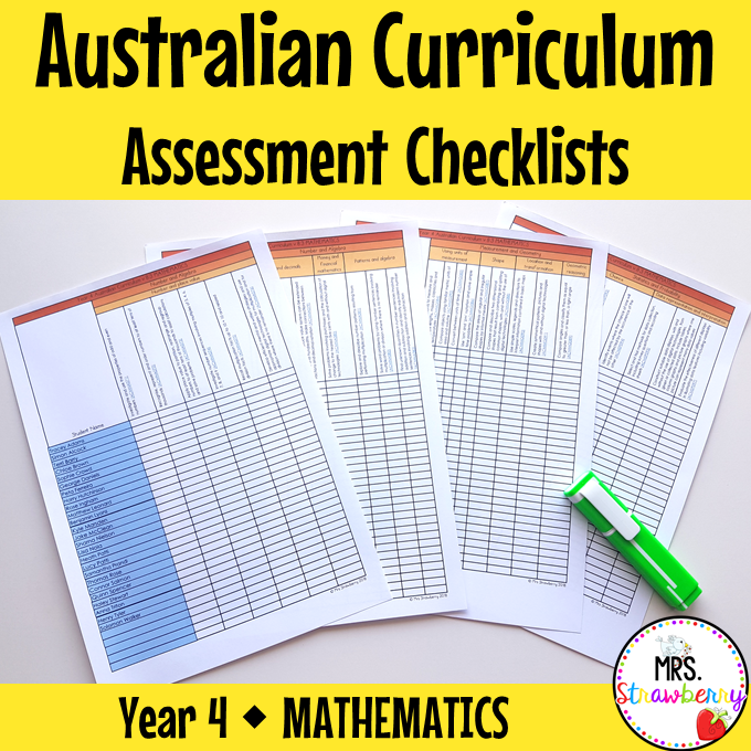 Year 4 MATHEMATICS Australian Curriculum Assessment Checklists