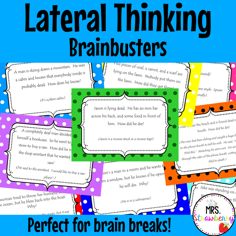Lateral Thinking Brain Teaser Cards