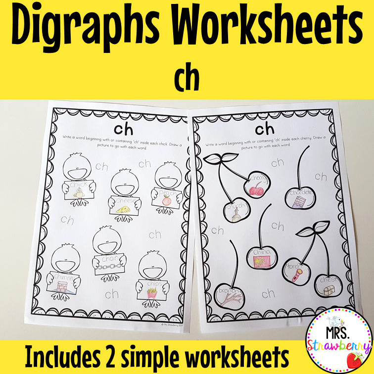 Digraphs ch Worksheets
