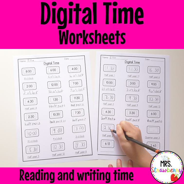 Digital Time Worksheets Read and Write the Time