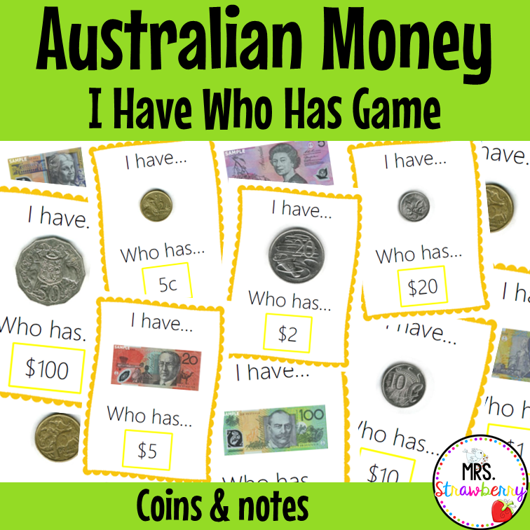 Australian Money I Have Who Has Game
