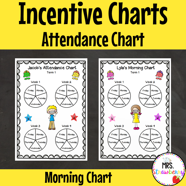 Reward Charts Attendance and Morning Incentive Charts