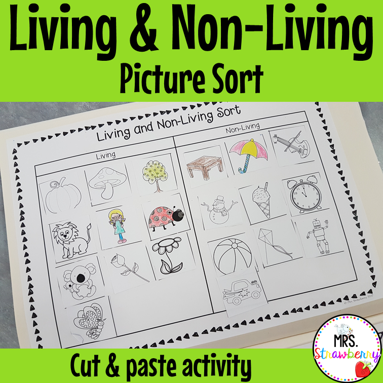 Living and Non Living Sort Cut and Paste