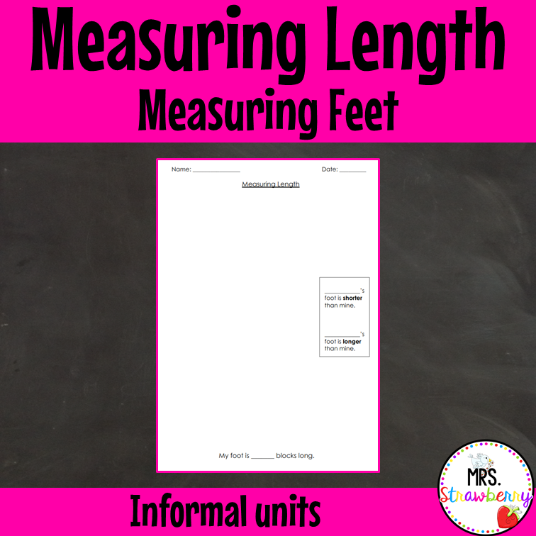 Measuring Length of Feet with Informal Units Worksheet