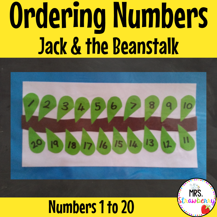 Ordering Numbers 1 to 20 Jack and the Beanstalk