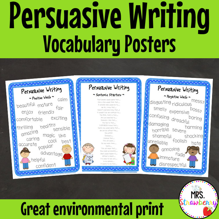 persuasive writing vocabulary