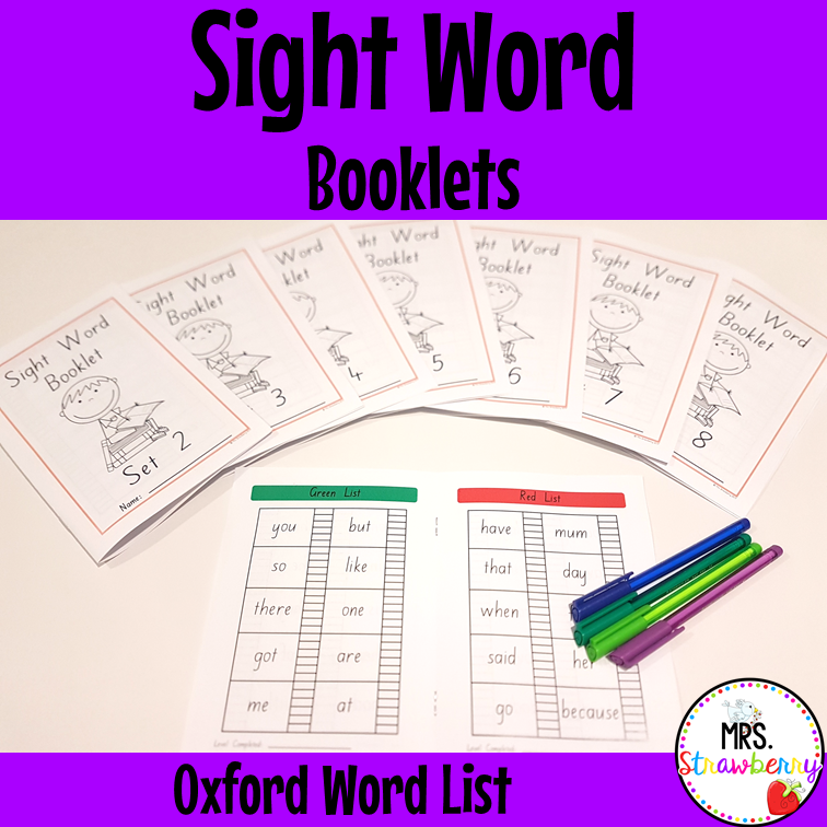 Sight Word Practise Booklets Oxford Word List