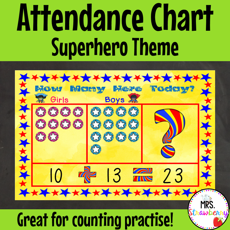 Superhero Attendance Chart