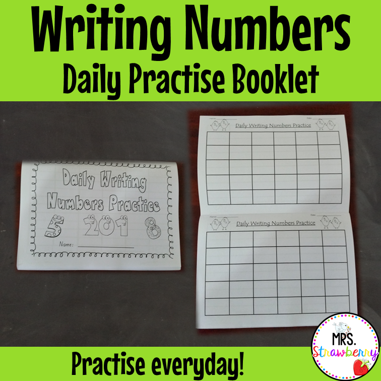 Writing Numbers Practise Booklet