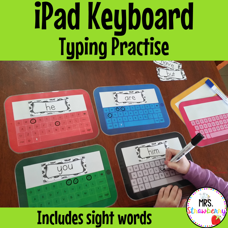 iPad Keyboard Typing Practice with Sight Words