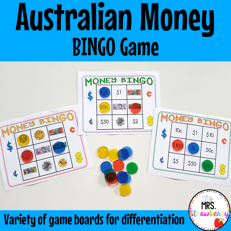 Australian Money Bingo Game