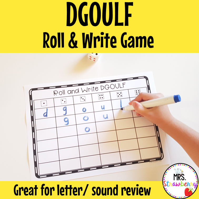DGOULF Roll and Write Letters