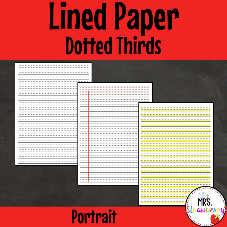 Dotted Thirds Writing Paper PORTRAIT