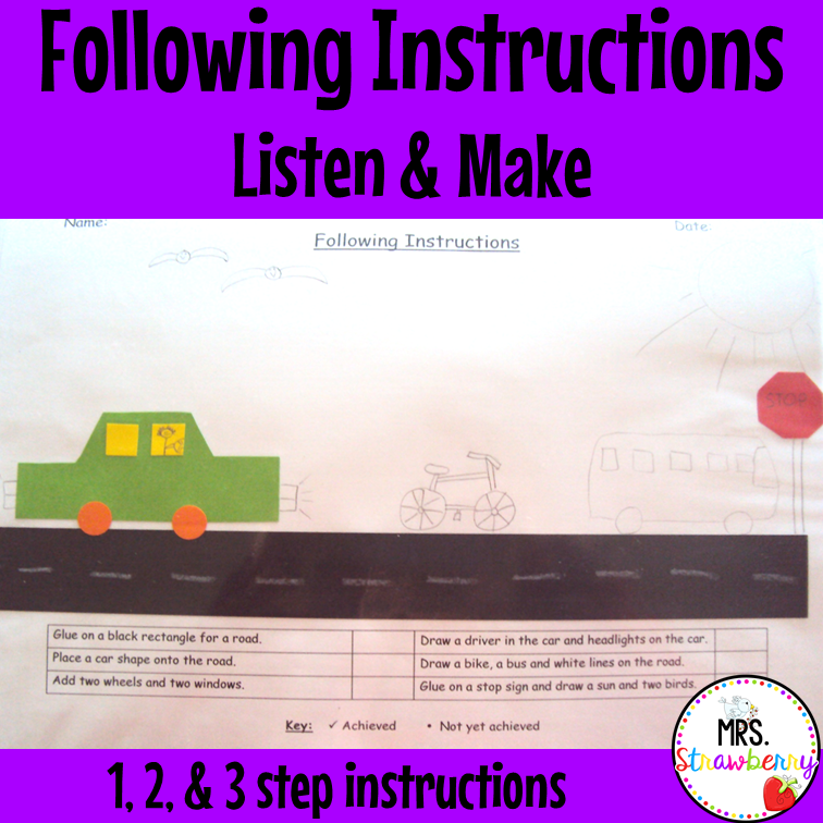 Following Instructions Assessment 1 Listen and Make