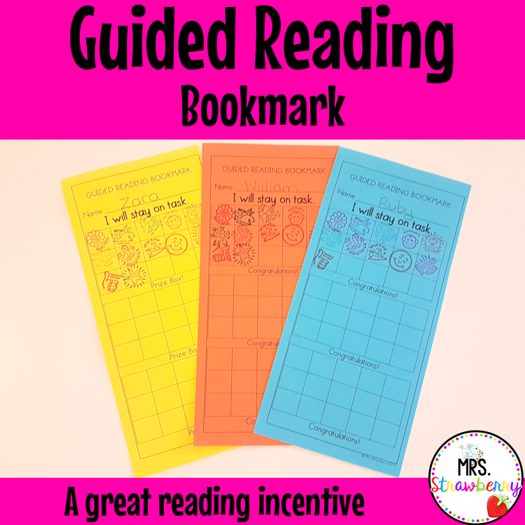 Guided Reading Bookmark Incentive