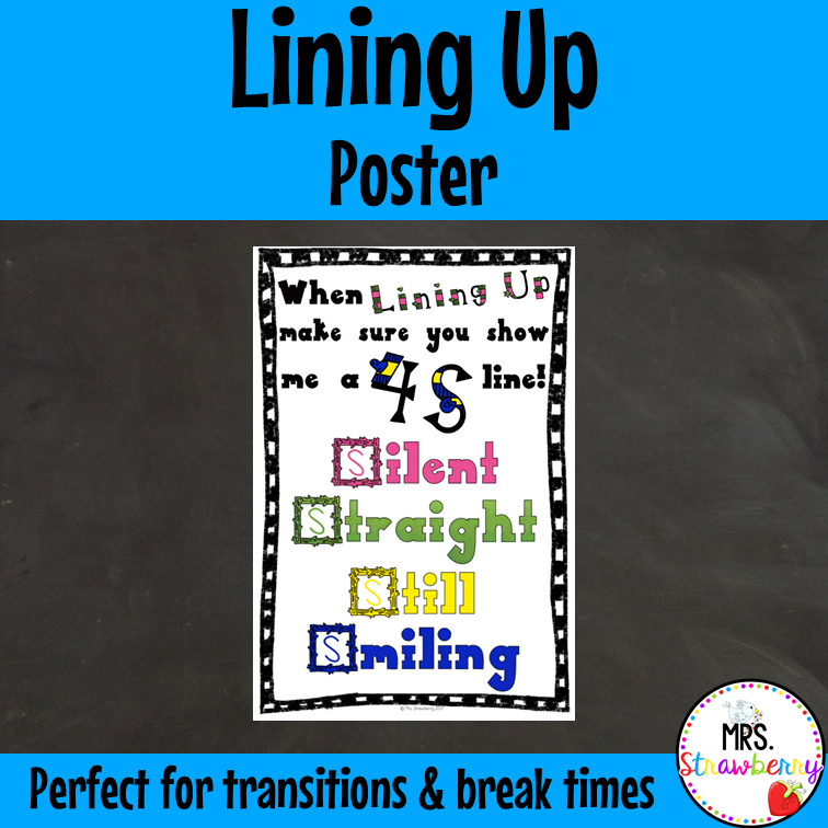 Lining Up Classroom Poster