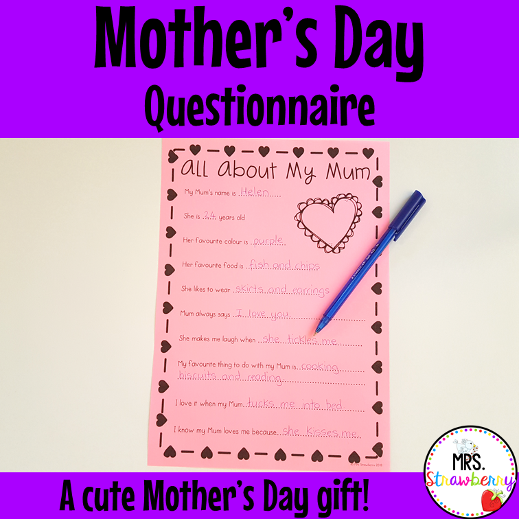 Mother's Day Questionnaire