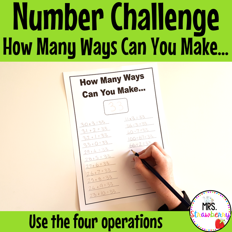 Number Challenge: How Many Ways Can You Make...