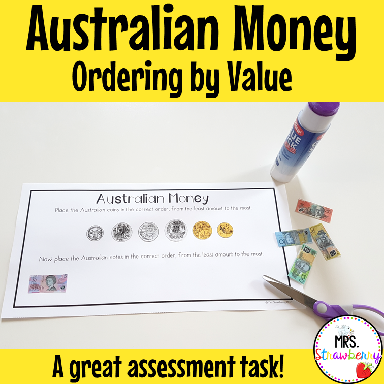 Ordering Australian Money Cut and Paste