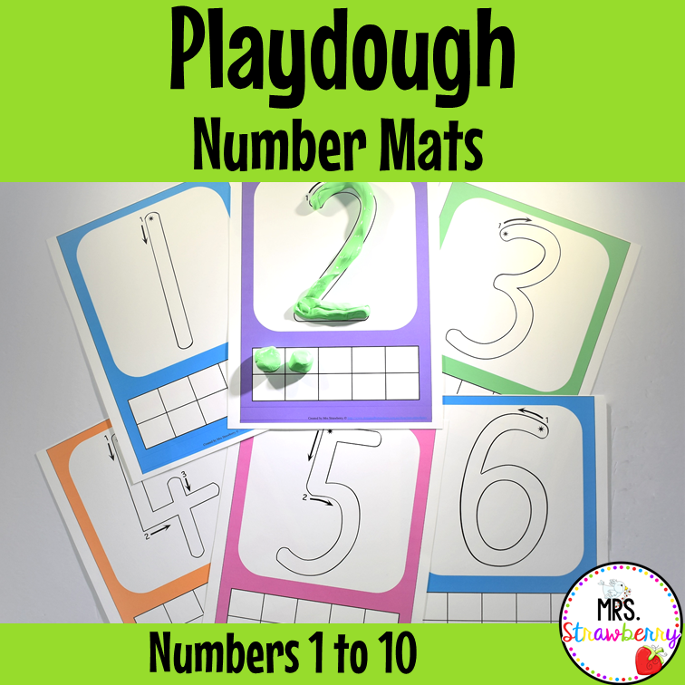 Number Playdough Mats 1 to 10