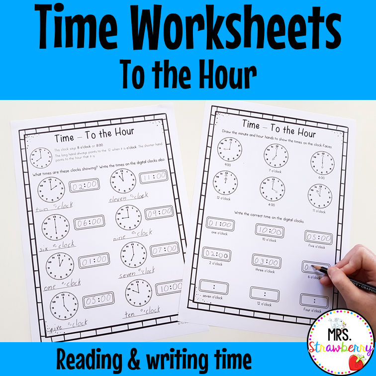 Time to the Hour Worksheet
