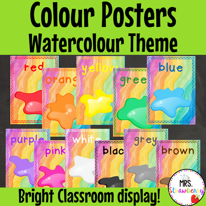 Watercolour Colour Posters