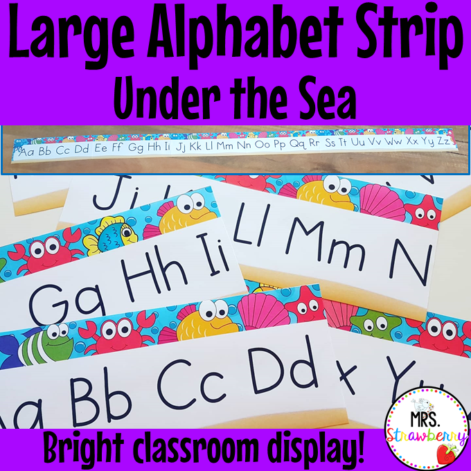 Under the Sea Large Alphabet Strips