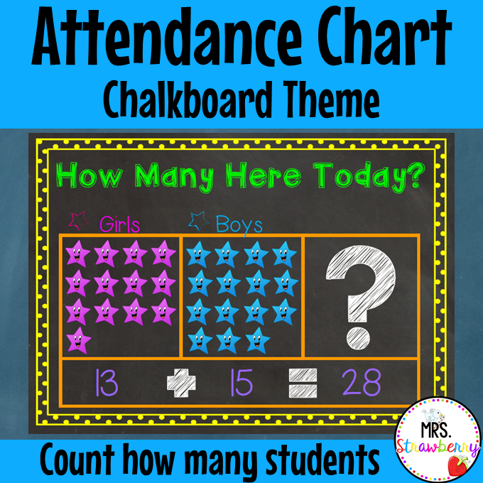 Chalkboard Attendance Chart