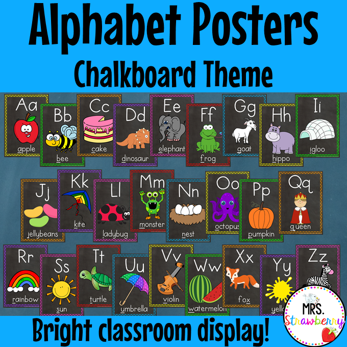 Chalkboard Alphabet Posters