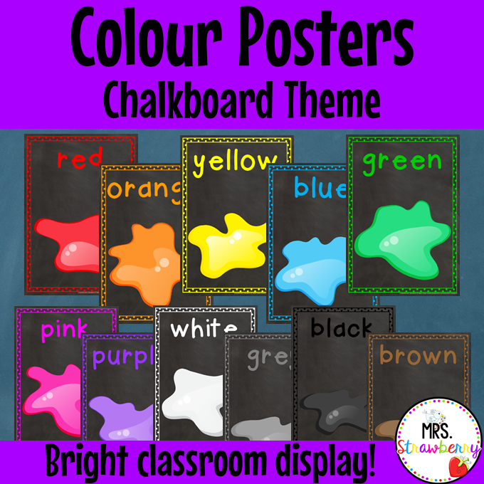 Chalkboard Colour Posters