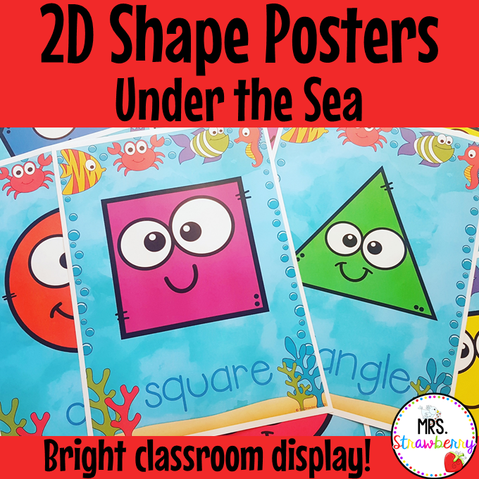 Under the Sea 2D Shape Posters - Mrs. Strawberry