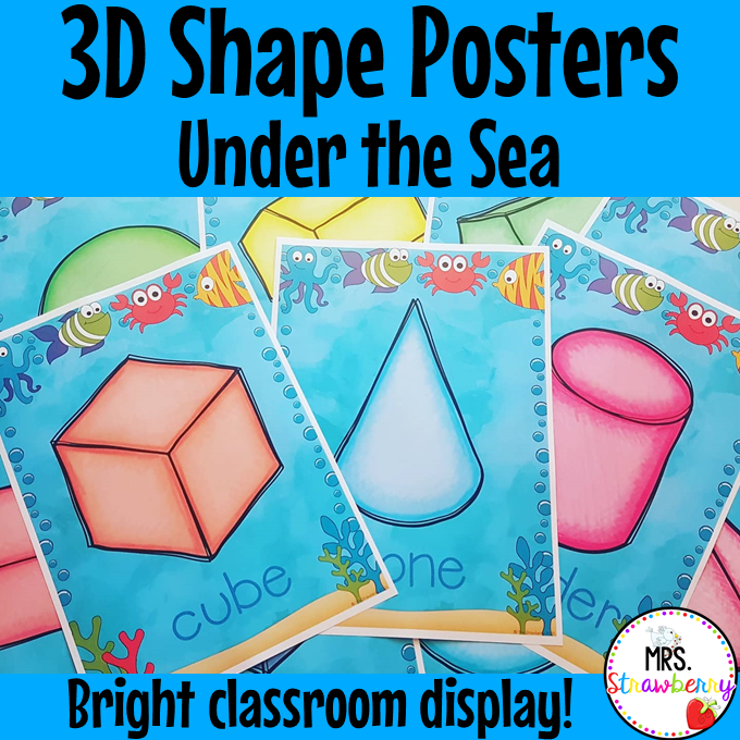 Under the Sea 3D Shape Posters