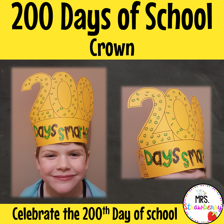 200 Days of School Crown