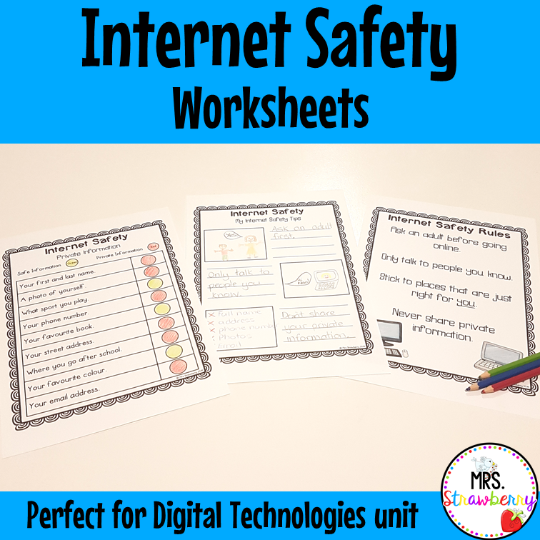 Internet Safety Worksheets Mrs Strawberry Digital Safety Internet Safety Worksheets Mrs Strawberry Digital Safety