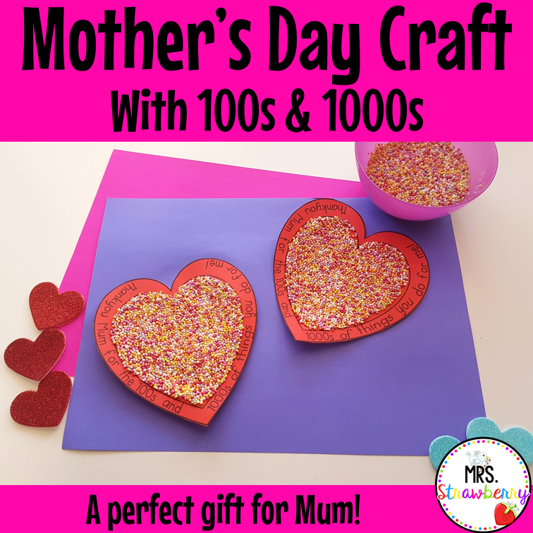 Mothers Day Craft With 100s and 1000s