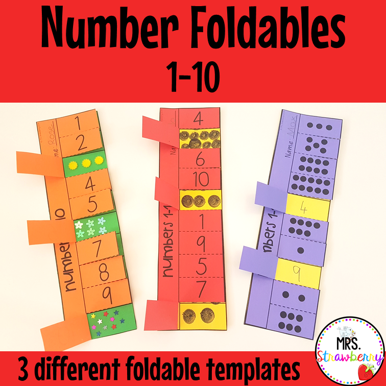 Numbers 1 to 10 Foldable Flip Books